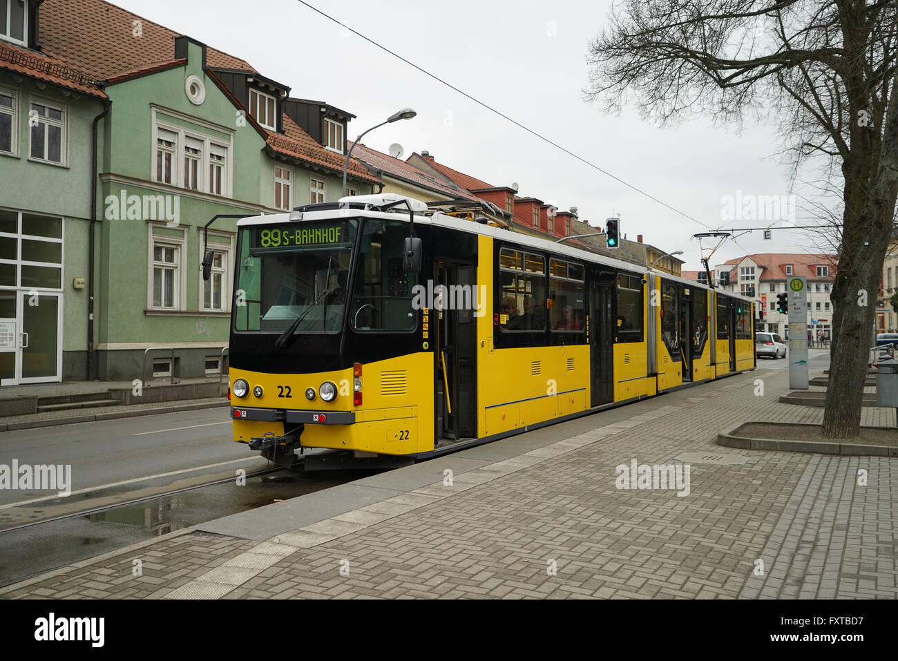 Tatra KT8-D5 at Lustgarten Terminus, Strausberg, Berlin, Germany -1 Stock Photo