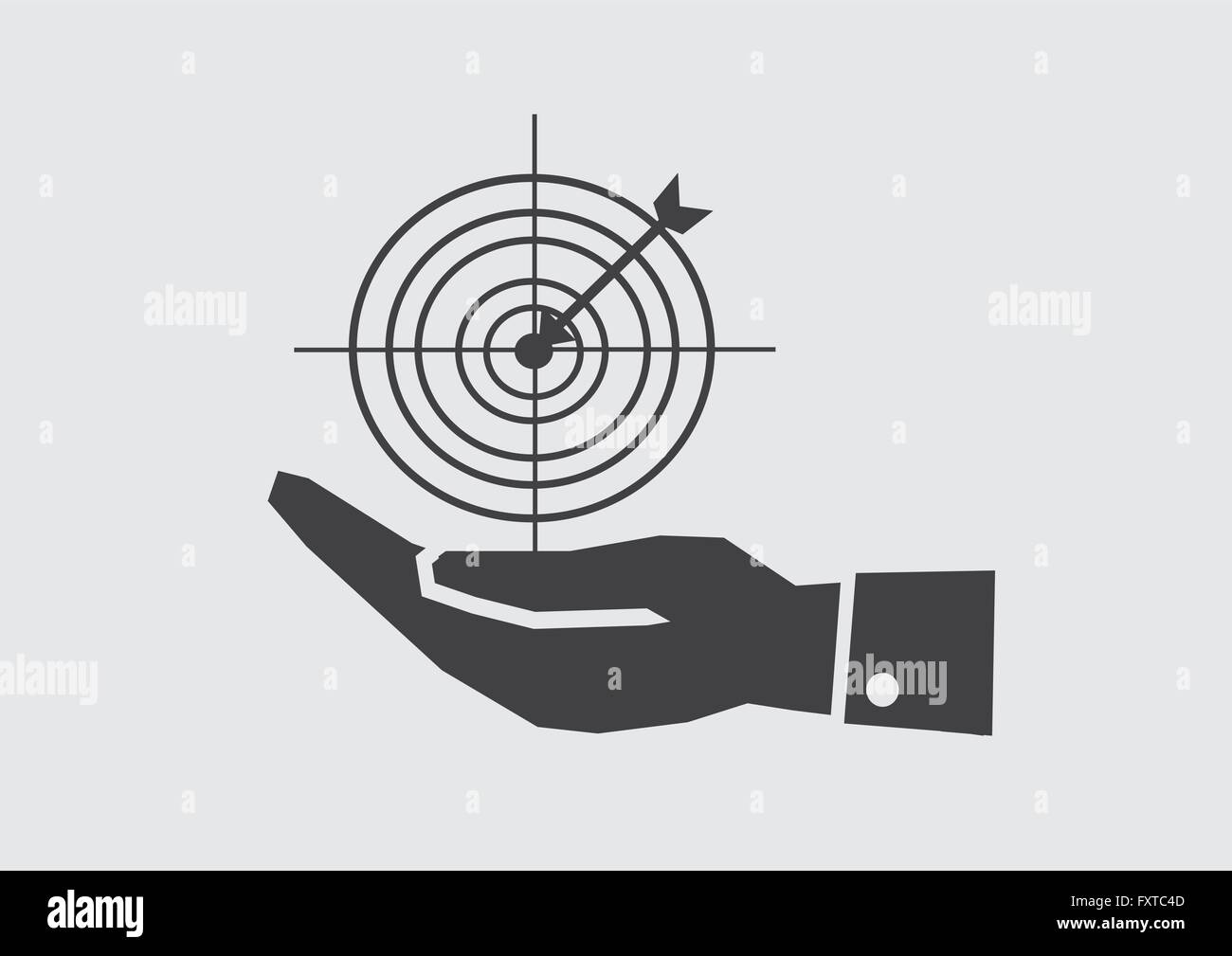Hand and Target icon concept Stock Vector Image & Art - Alamy