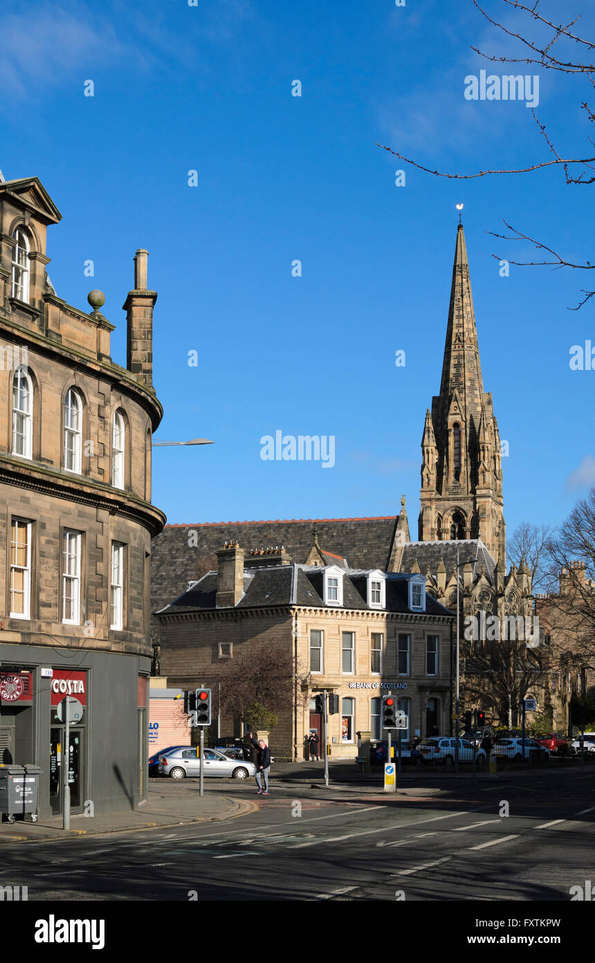 Holy Corner in the Morningside district of Edinburgh, Scotland Stock