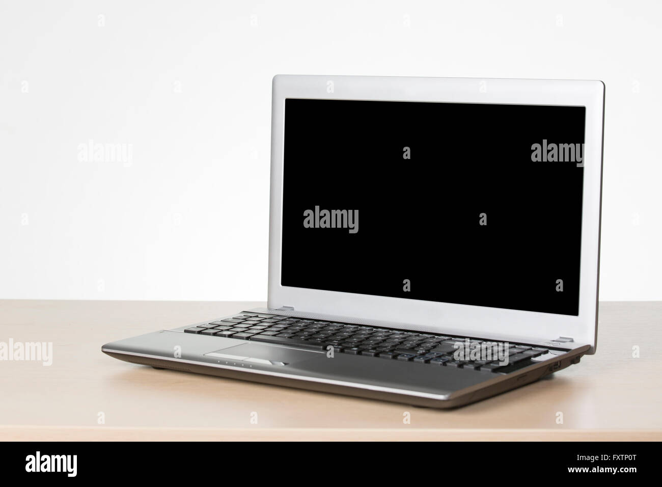 Open laptop with clipping path Stock Photo