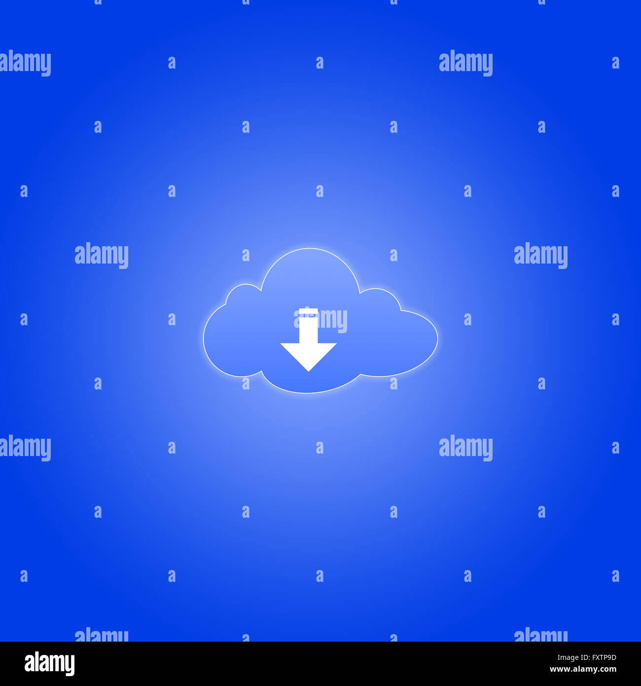 Downloading from cloud Stock Photo Alamy