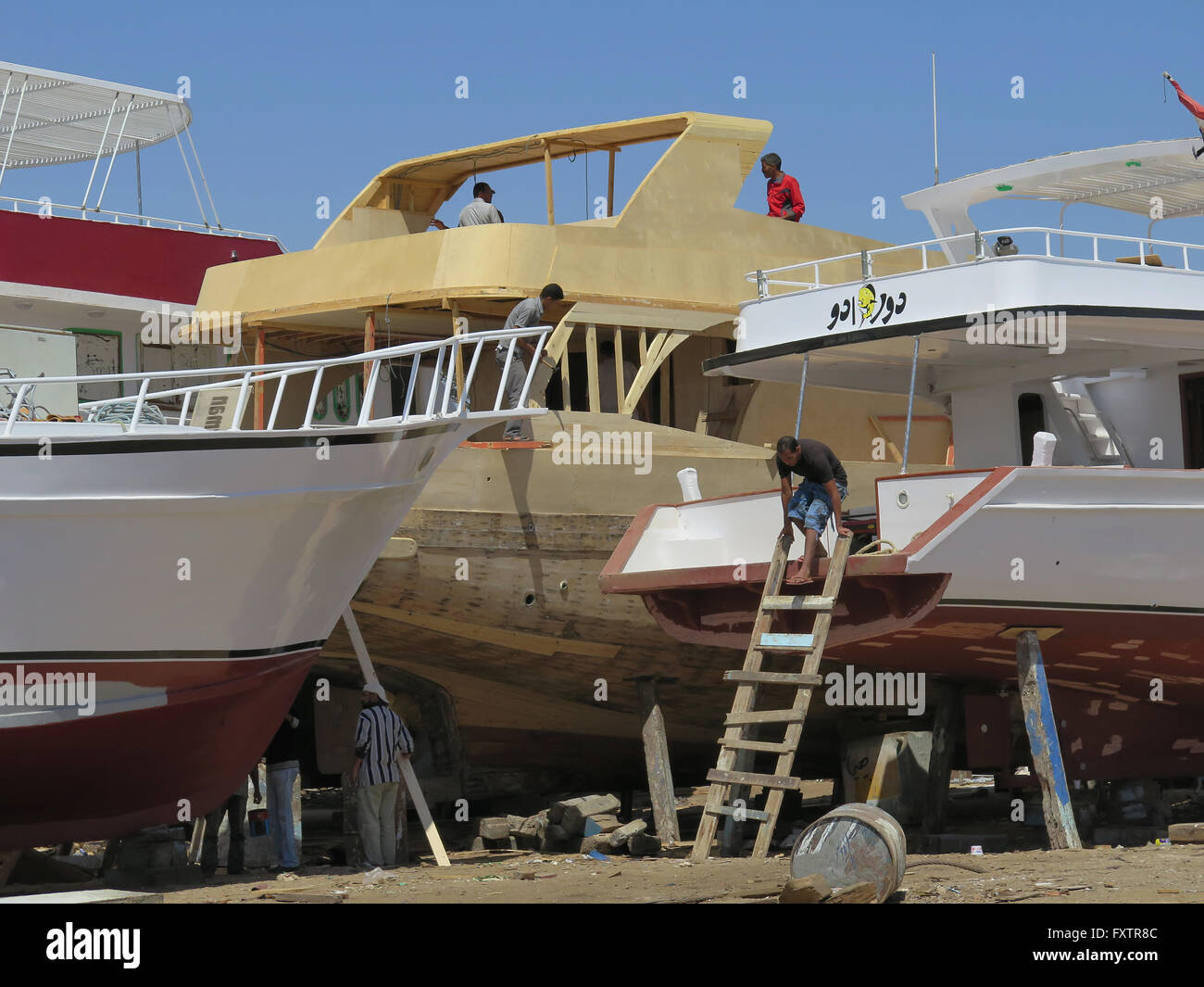 Schiffbau, Hafen, Hurghada, Aegypten Stock Photo