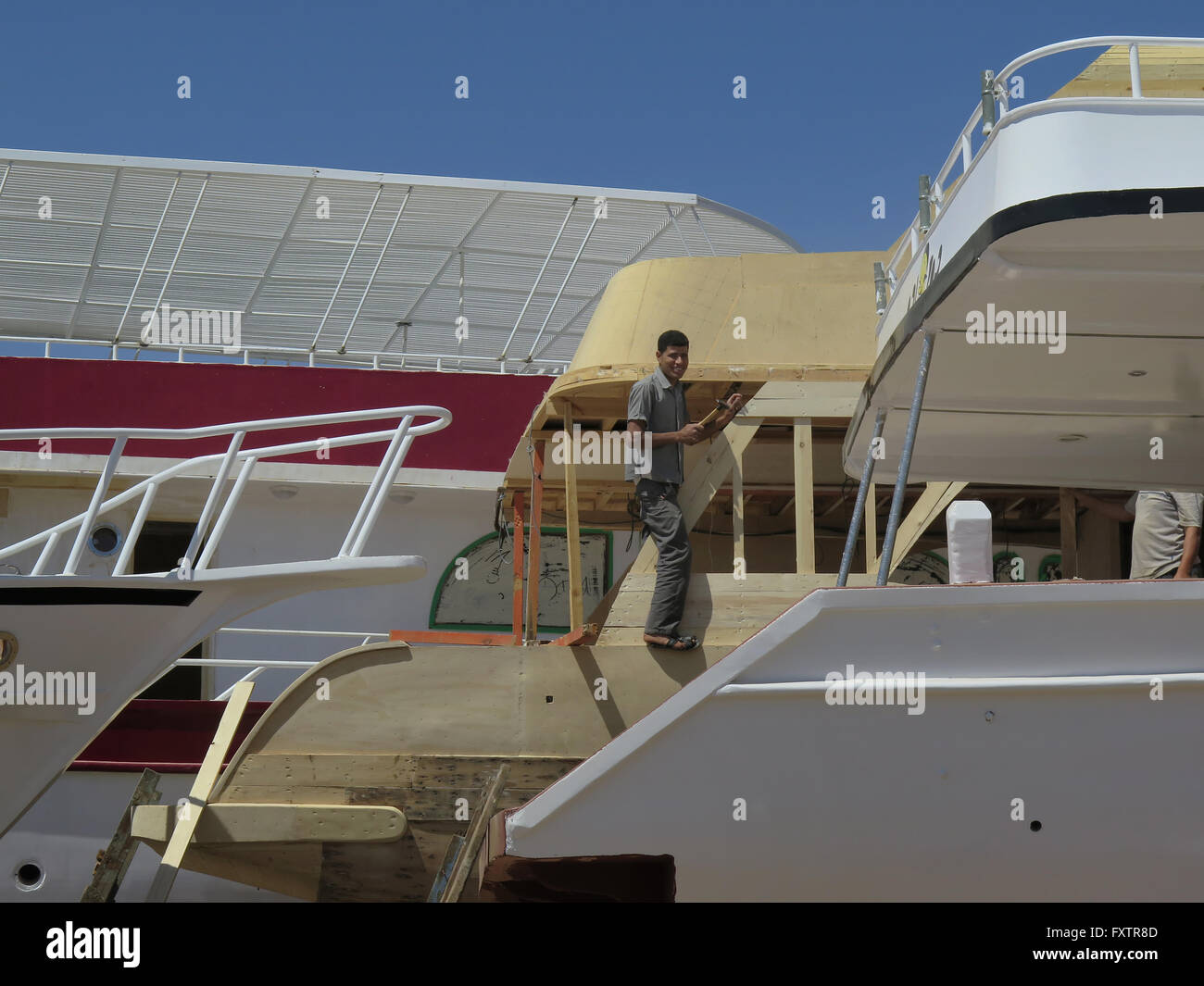 Schiffbau, Hafen, Hurghada, Aegypten Stock Photo