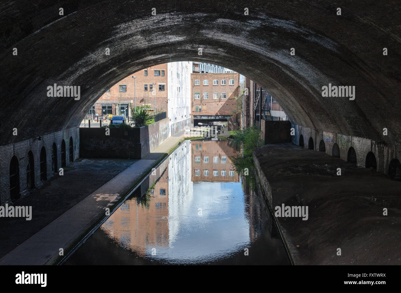 Birmingham and Fazeley Canal running through a tunnel near Livery
