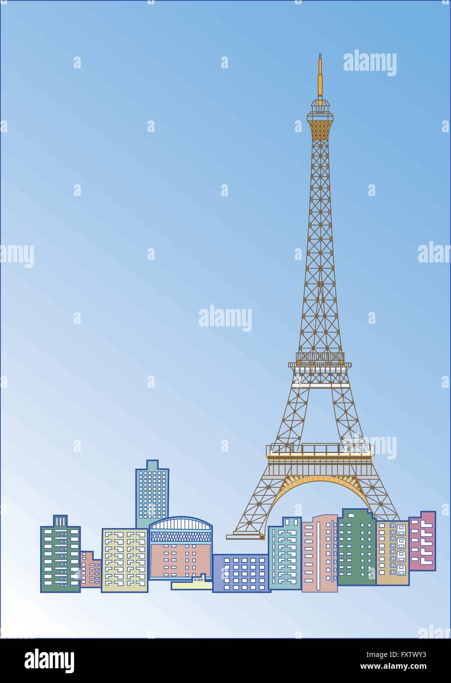 The vector Eiffel Tower set illustration design Stock Vector Image ...