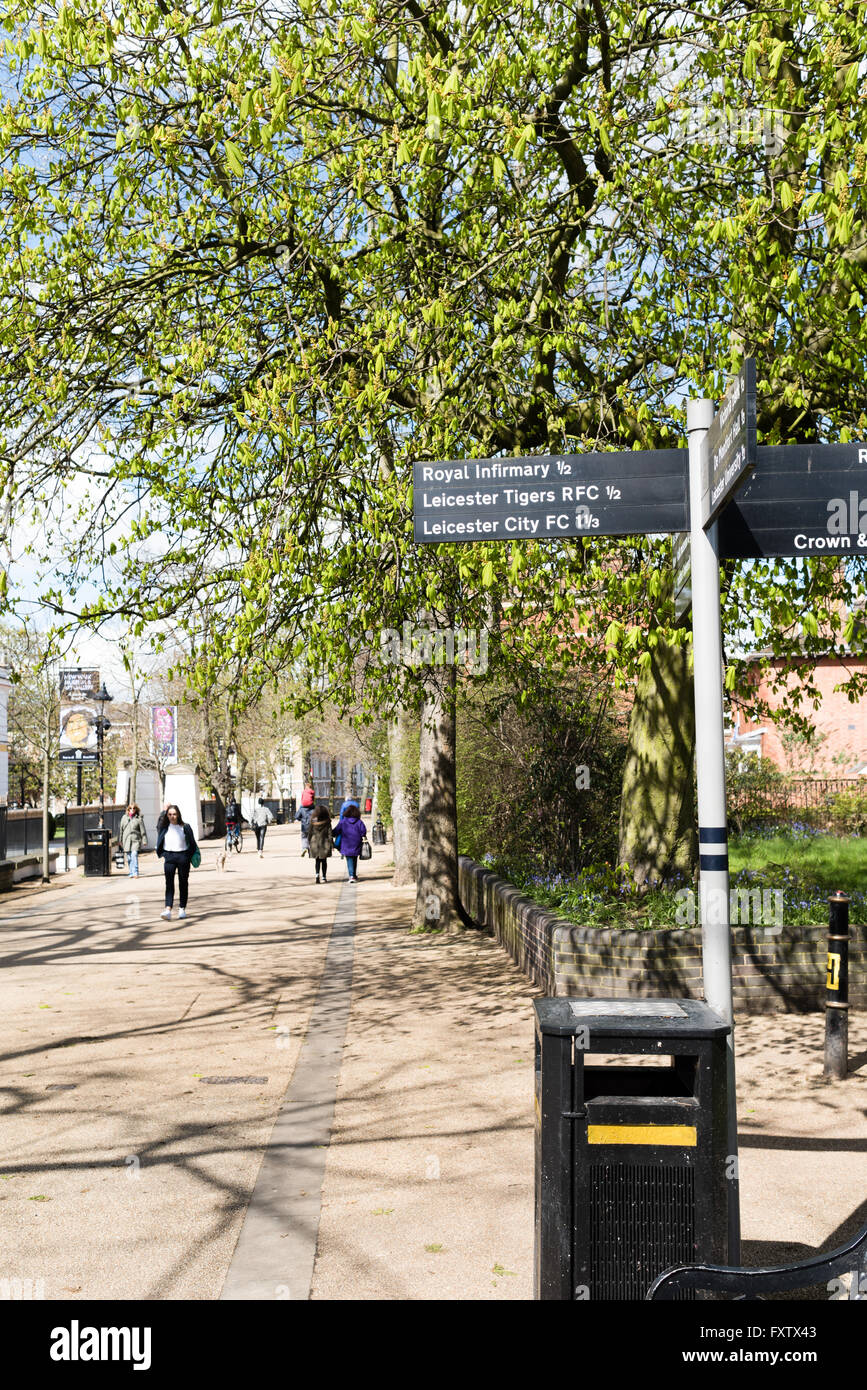 New Walk ,Leicester,UK Stock Photo Alamy