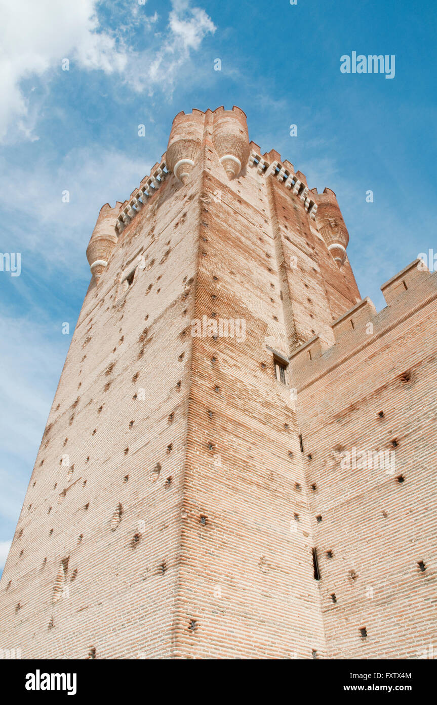 Keep of La Mota castle. Medina del Campo, Valladolid province, Castilla Leon, Spain. Stock Photo