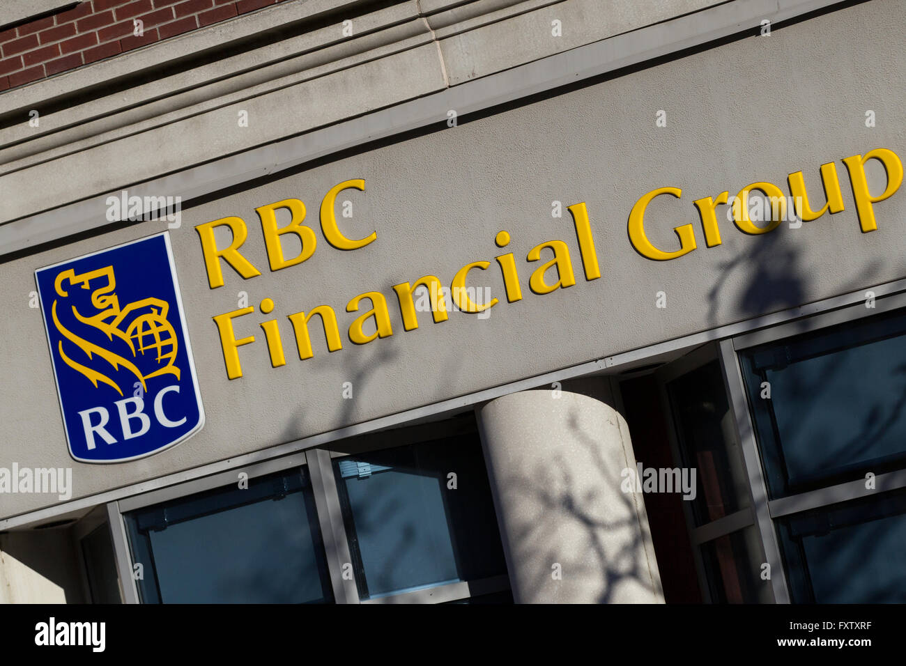 Royal Bank of Canada branch in downtown Kingston, Ont., on Jan. 21, 2016. Stock Photo