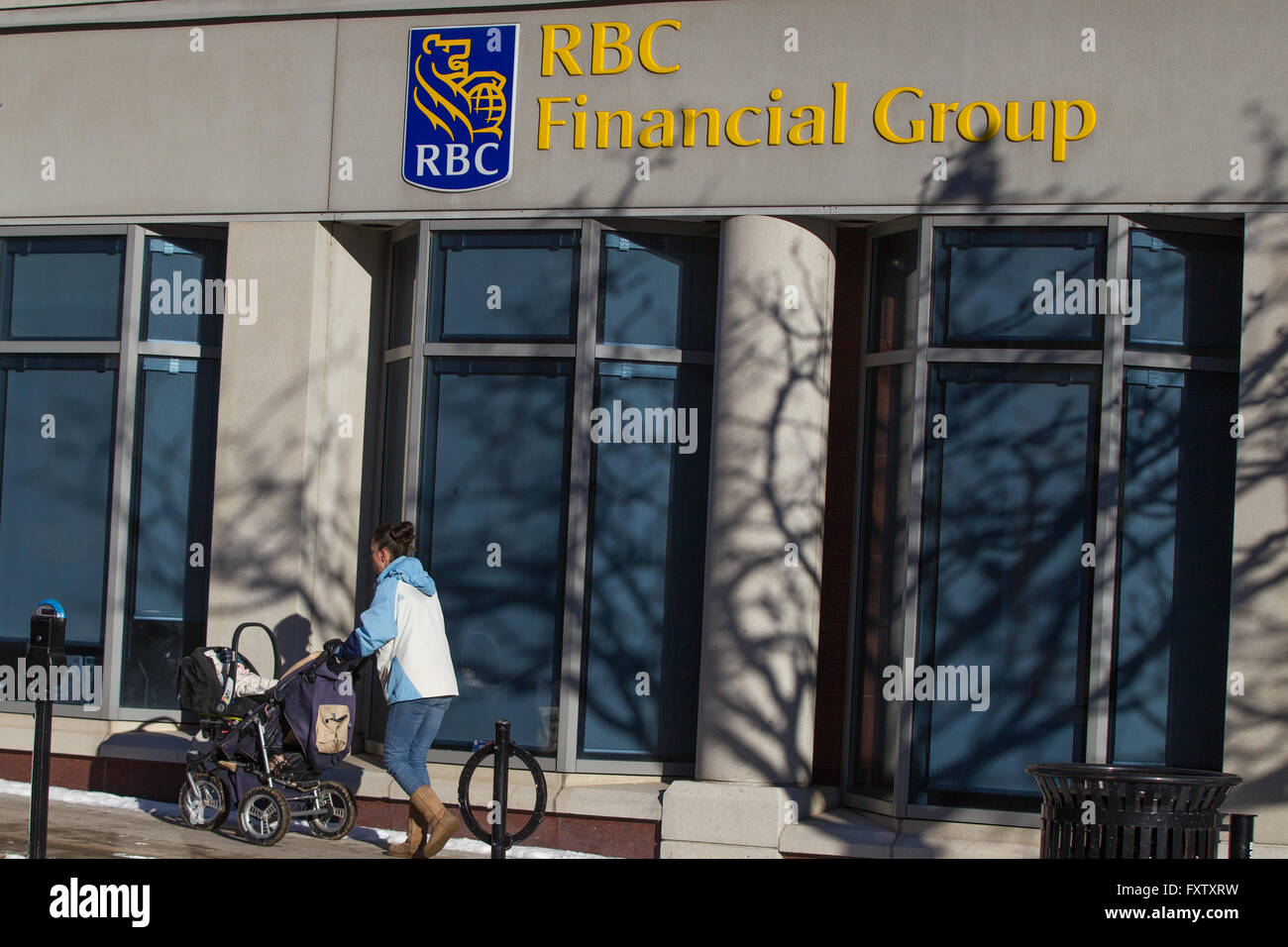 Royal Bank of Canada branch in downtown Kingston, Ont., on Jan. 21, 2016. Stock Photo