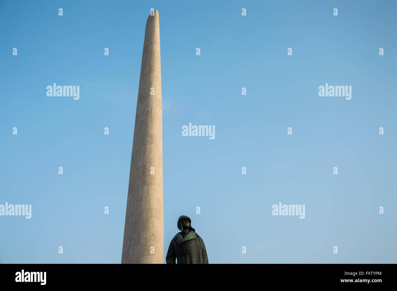 Aviator bronze statue Stock Photo Alamy