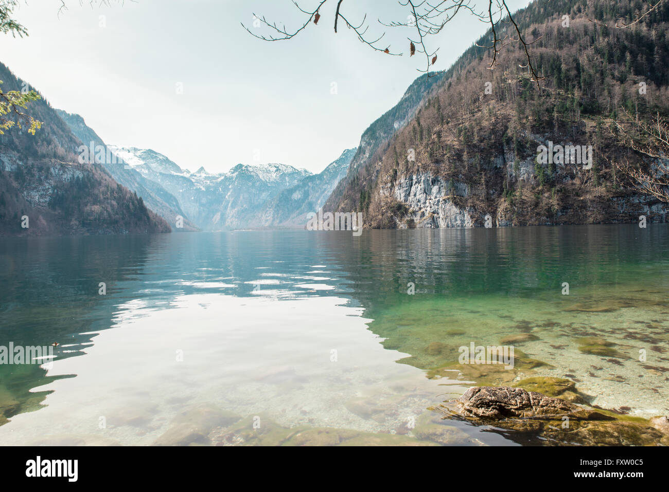 view on Königssee near Berchtesgaden in Germany Stock Photo