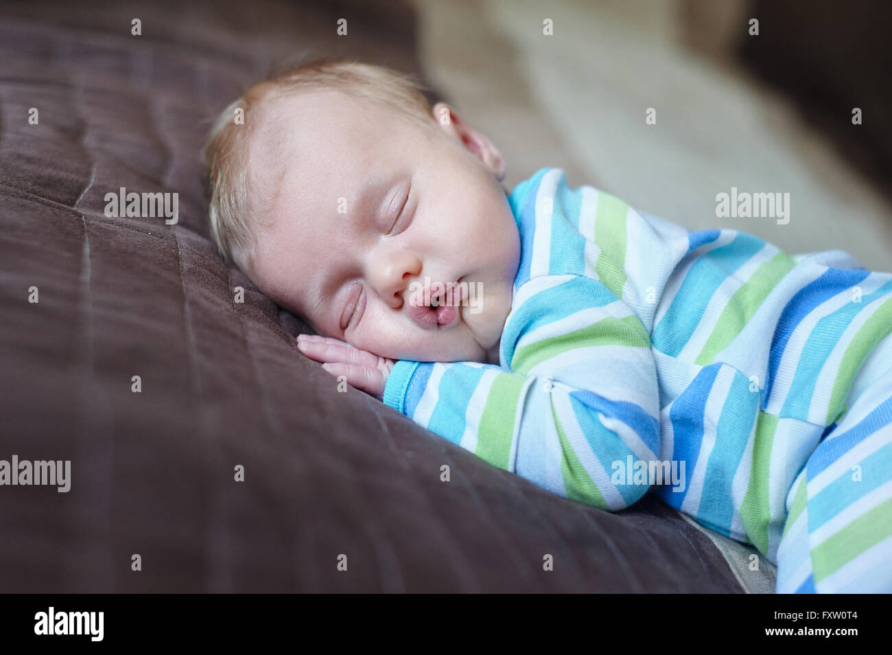 Boy girl sleeping in bed hires stock photography and images Alamy
