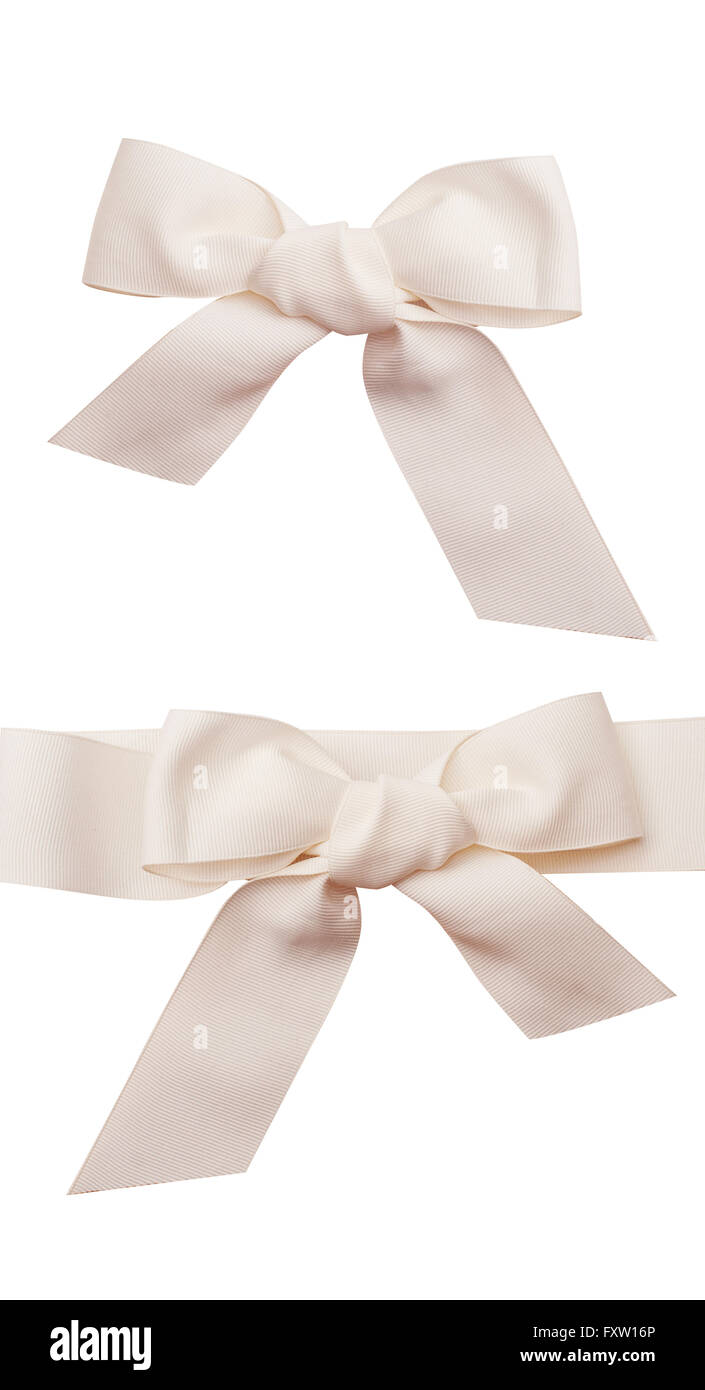 Decorational two bow isolated over white background Stock Photo