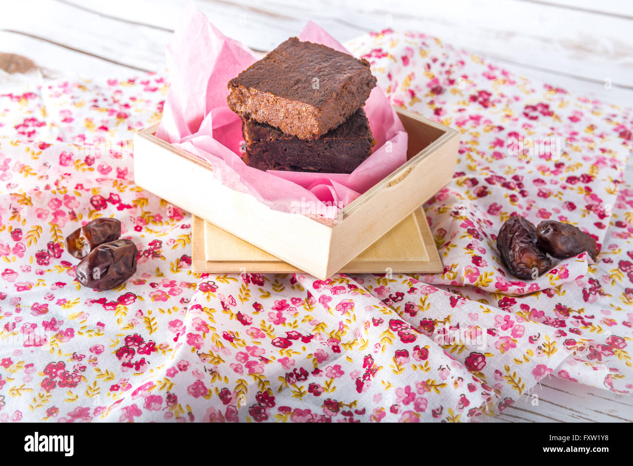 Healthy gluten free Paleo style brownies made with sweet potato, dates