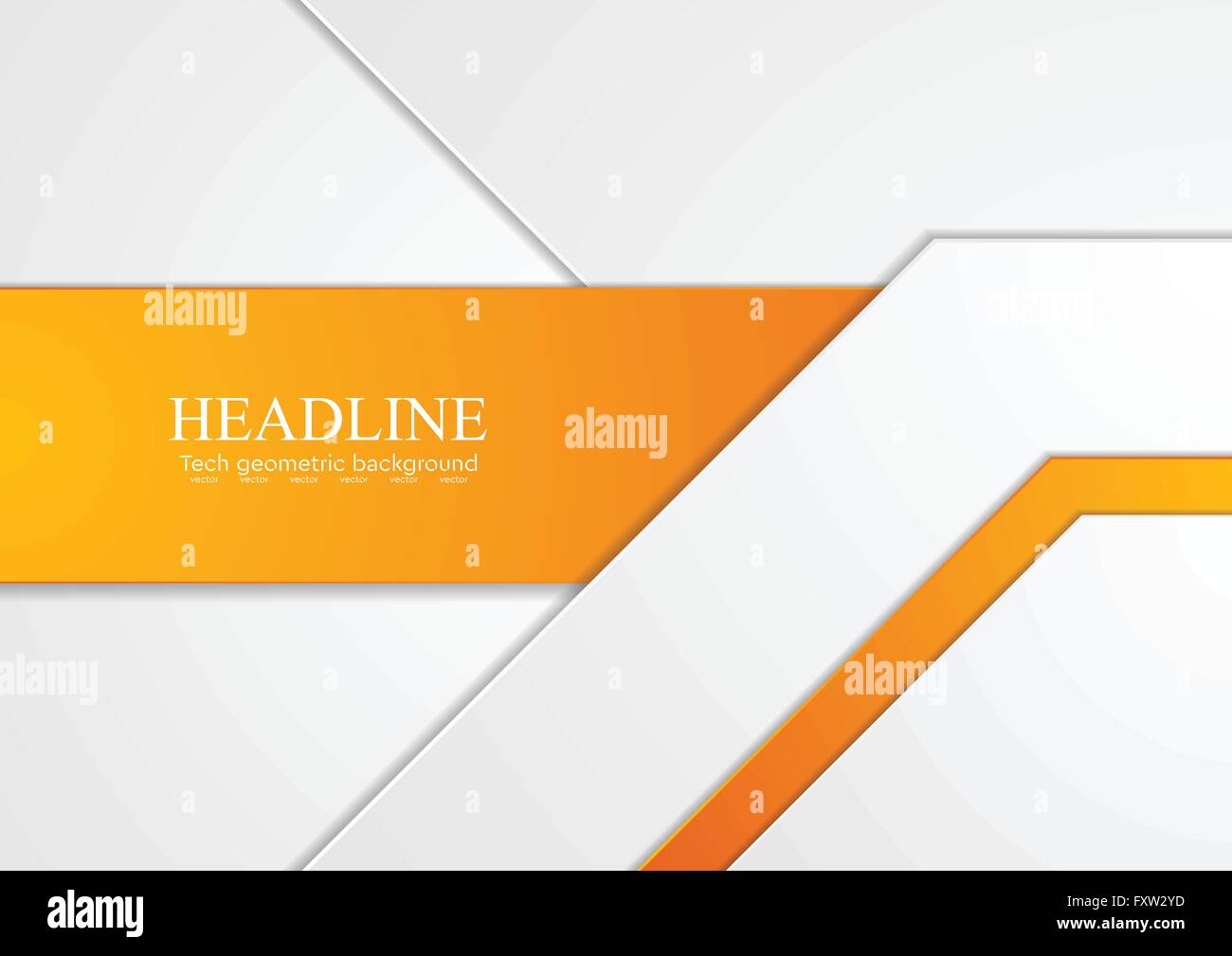 Abstract tech corporate vector background. Material orange grey design ...