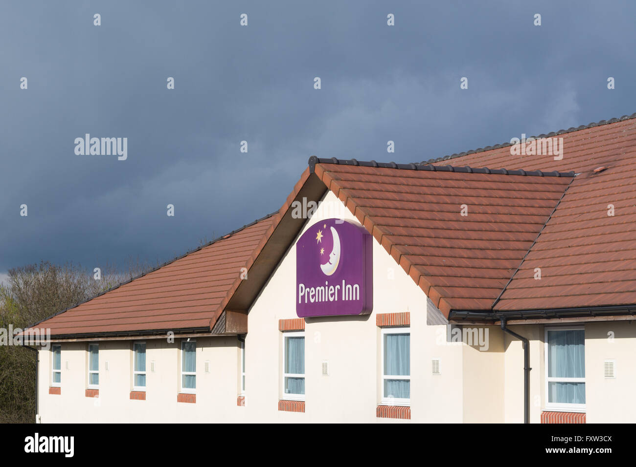 Premier Inn budget hotel - Grantham, Lincolnshire, England, UK Stock Photo