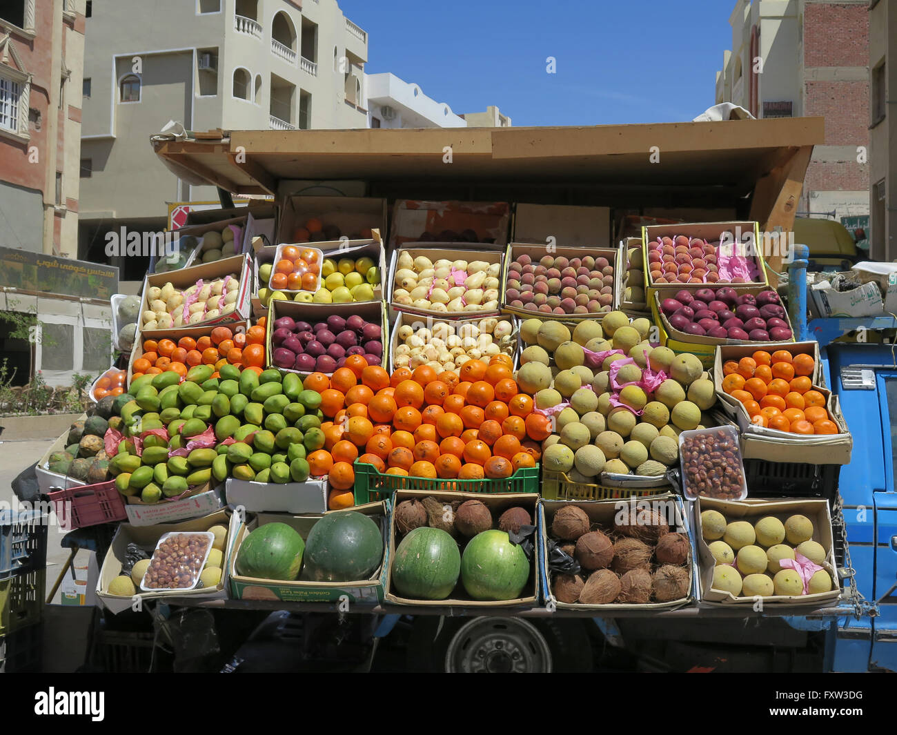 Obststand, Hurghada, Aegypten Stock Photo