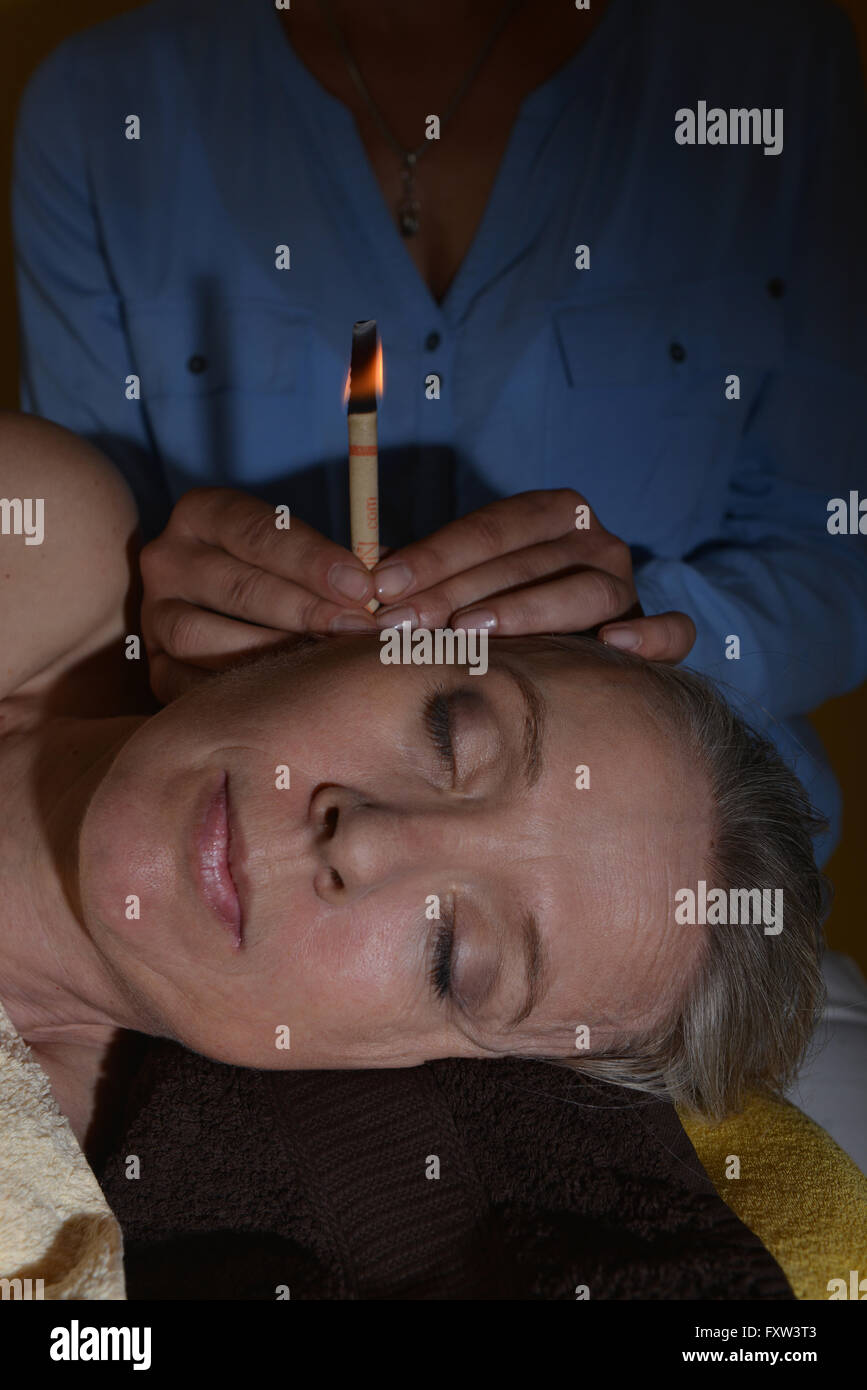 Ear candle Stock Photo