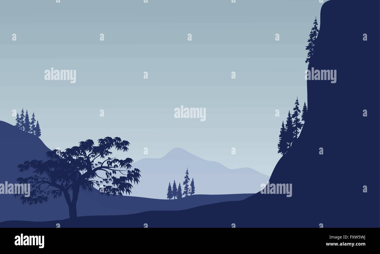 Landscape tree in mountain Stock Vector Image & Art - Alamy