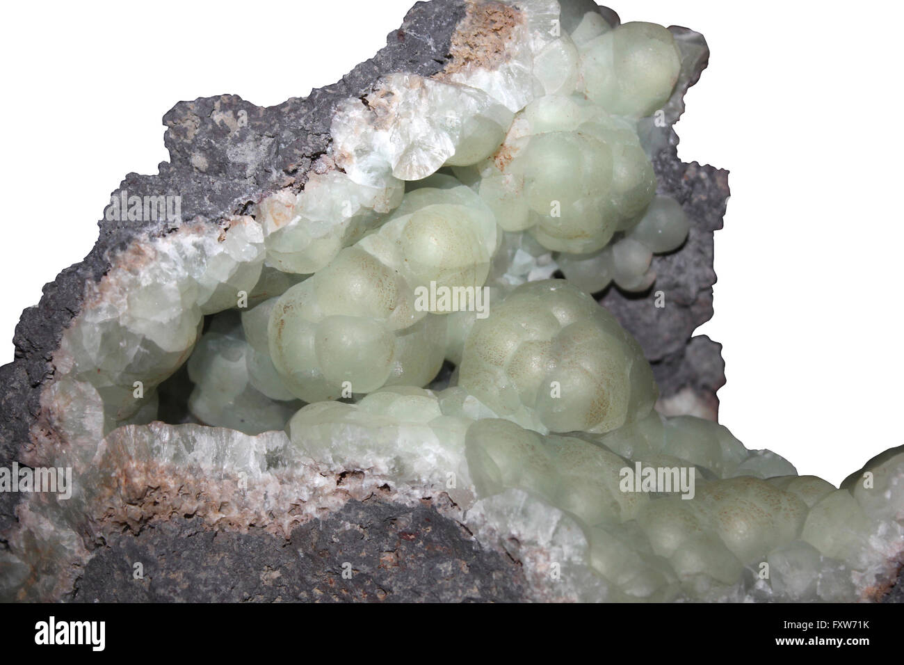 Prehnite from Boylestone Quarry, Barrhead, Strathclyde, Scotland, UK Stock Photo