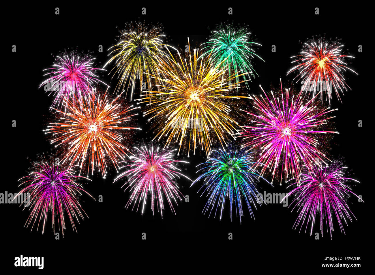 bright fireworks explosion with sparks Stock Photo Alamy