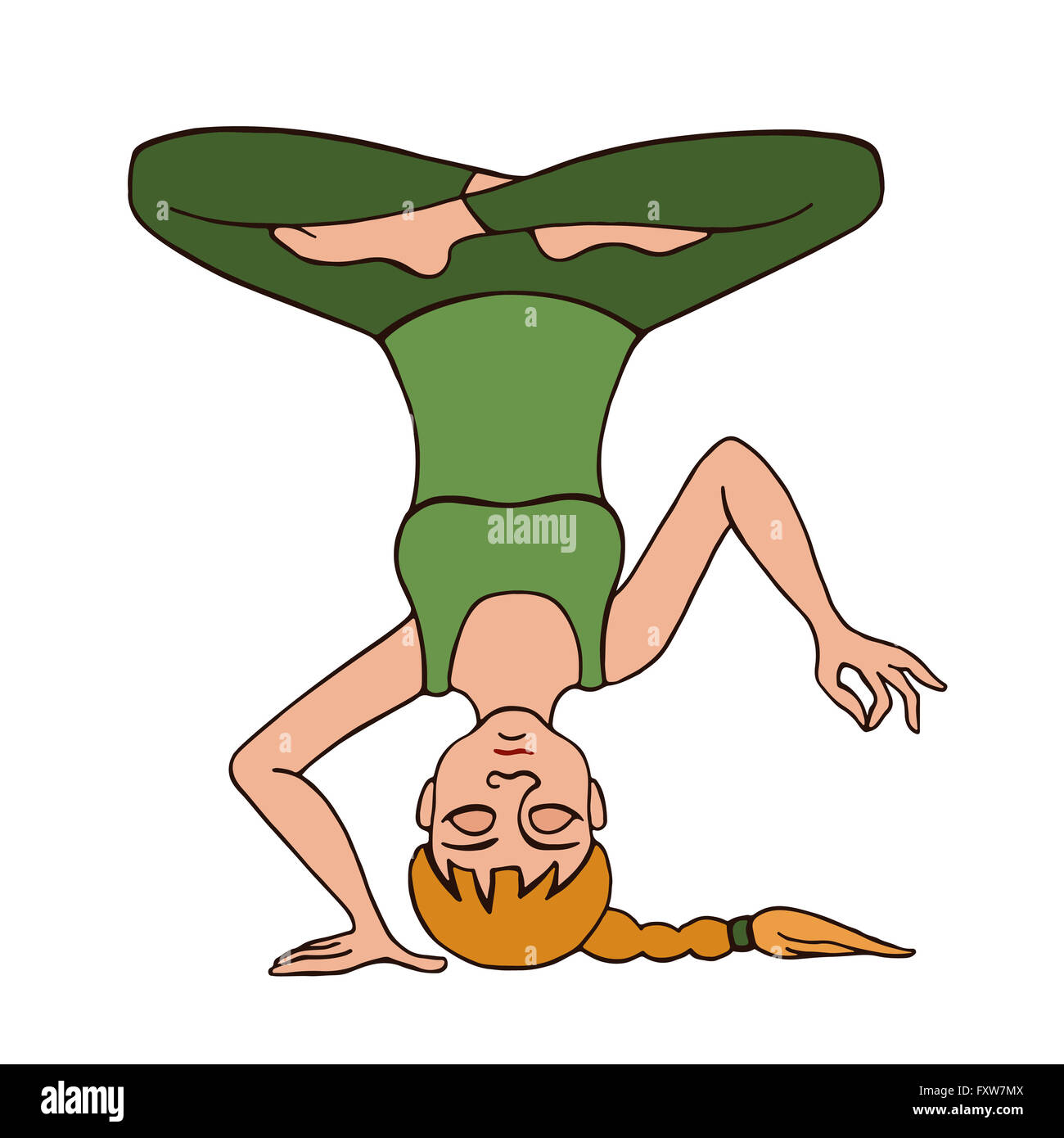 Yoga position do yoga teacher on a white background Stock Photo Alamy