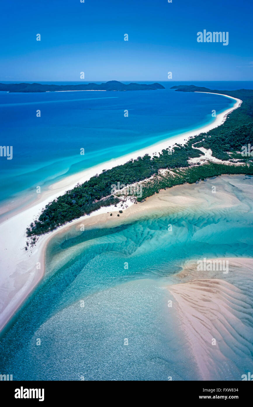 Aerial Shot of Whitsunday Islands in Queensland, Australia Stock Photo