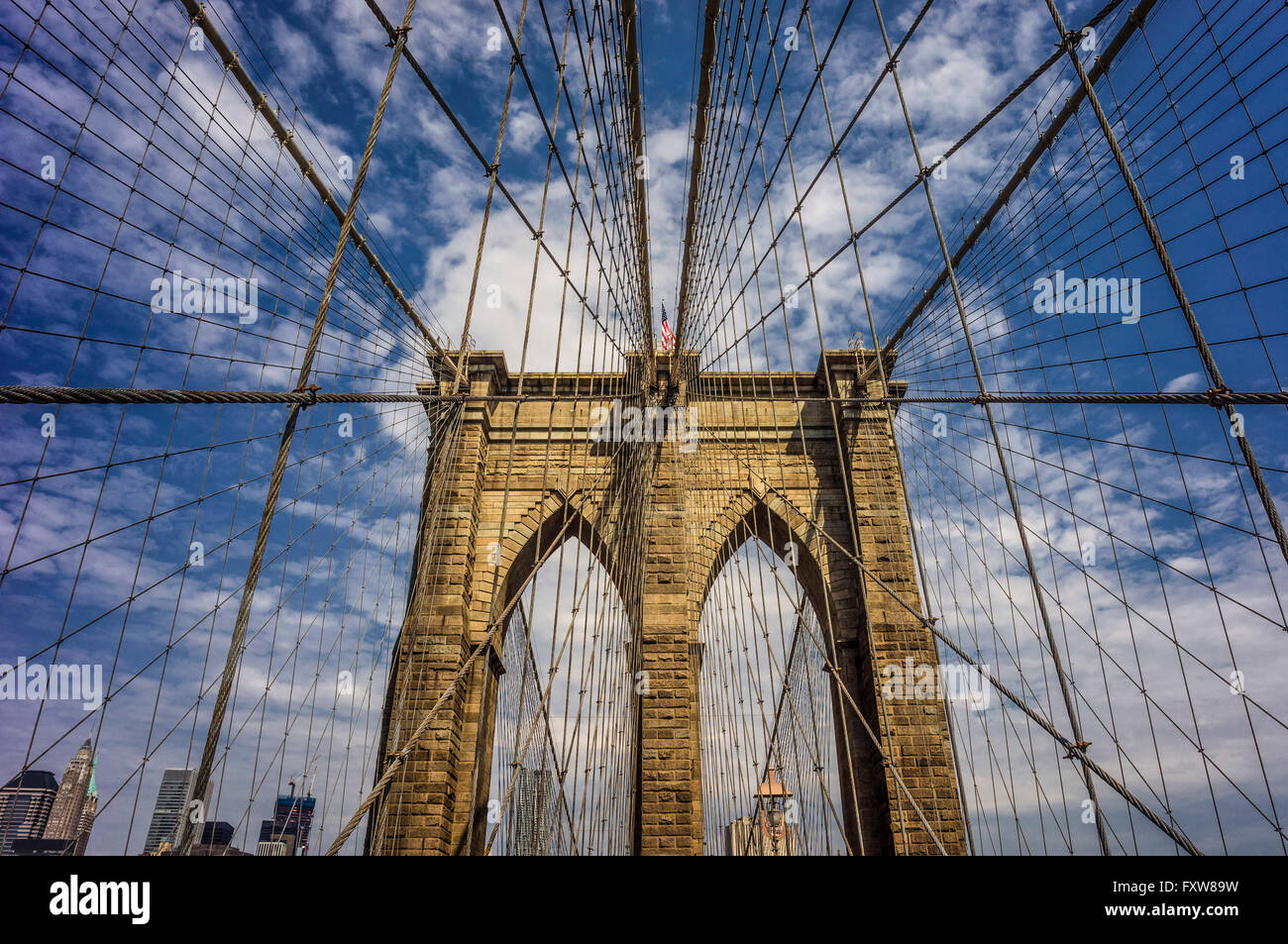 Brooklyn bridge,  New York , USA Stock Photo