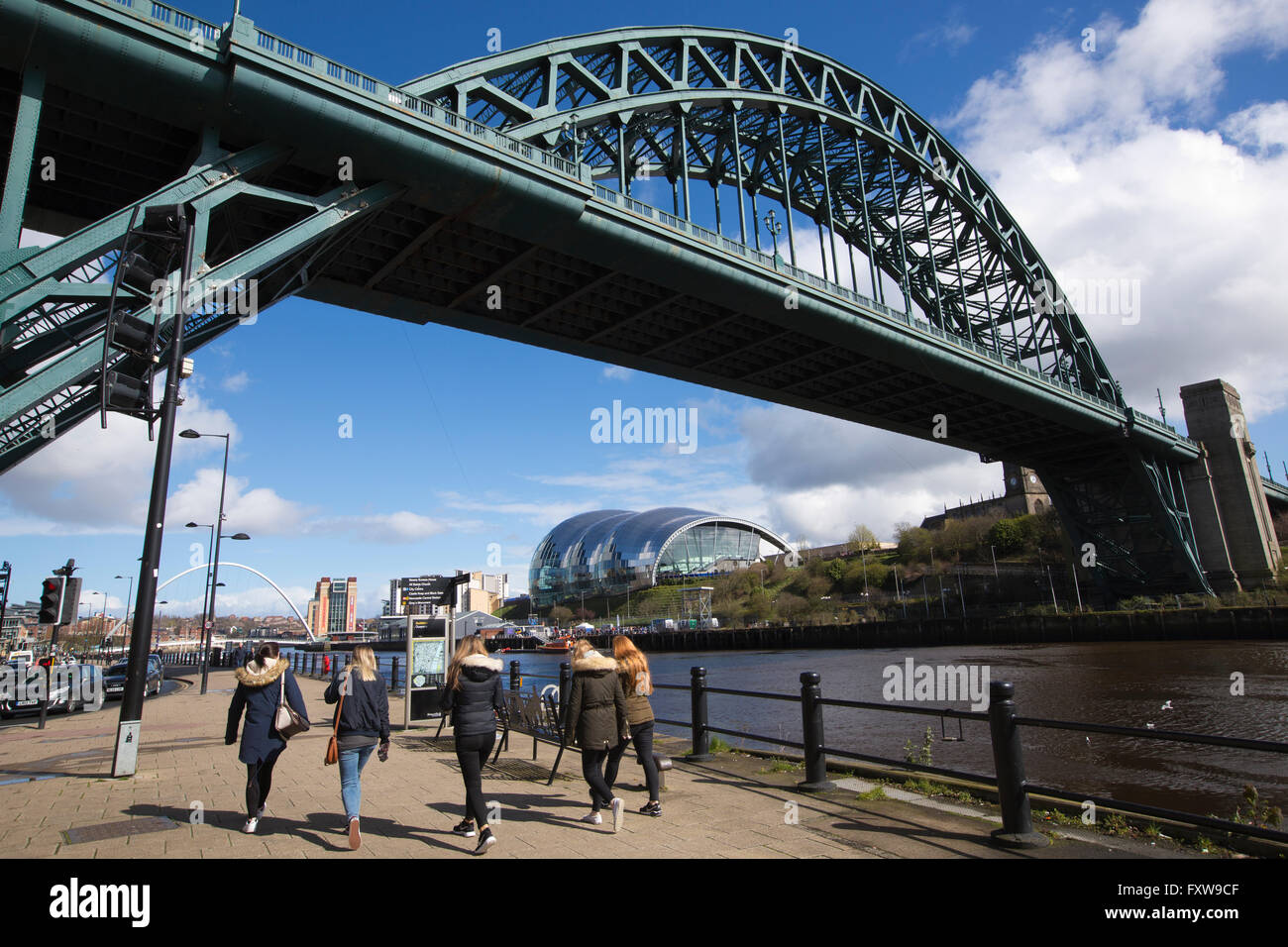 The Tyne Bridge, linking the City of Newcastle with the town of