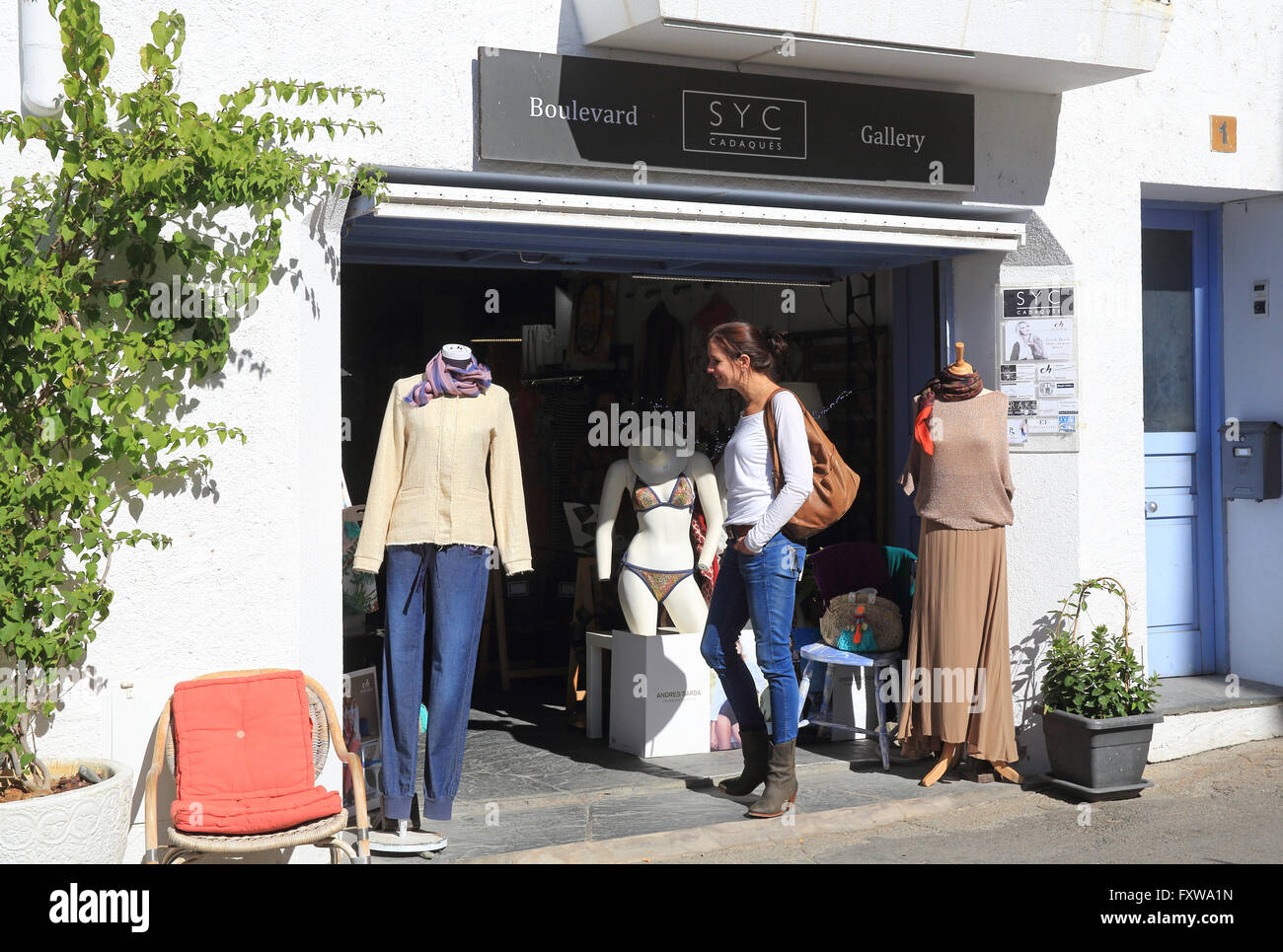 Spanish Clothes Shop Exterior High Resolution Stock Photography and