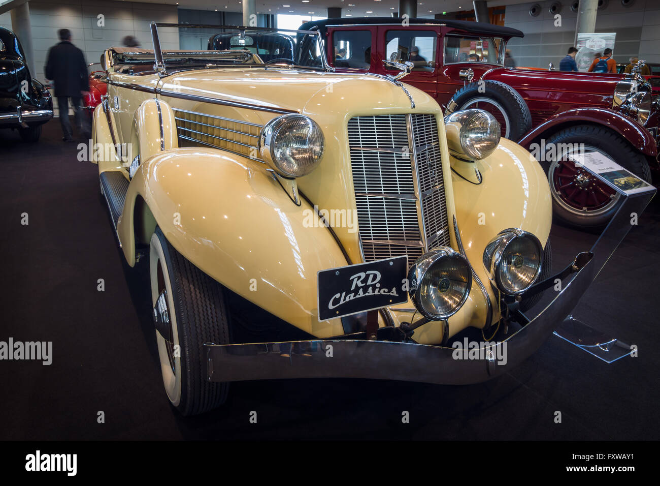Vintage car Auburn 852 Phaeton Sedan, 1936. Stock Photo