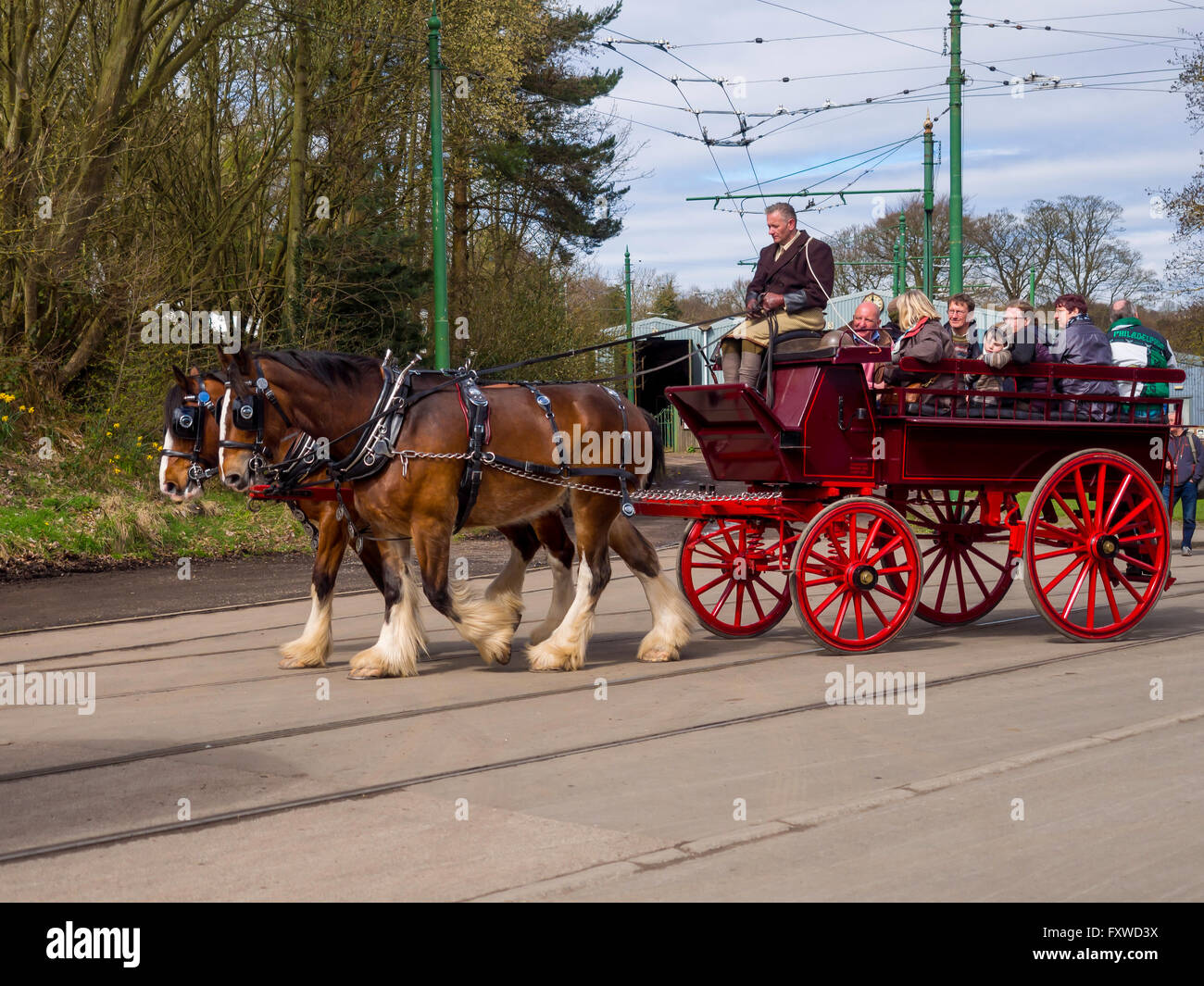 Beamish Open Air Museum, World War 1 Horses at War Week visitors riding