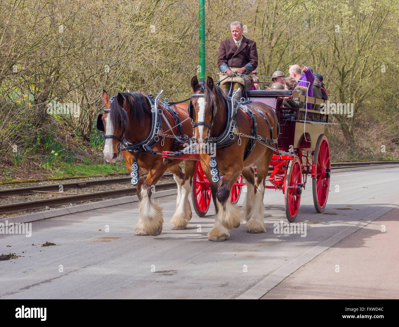 Beamish Open Air Museum, World War 1 Horses at War Week visitors riding