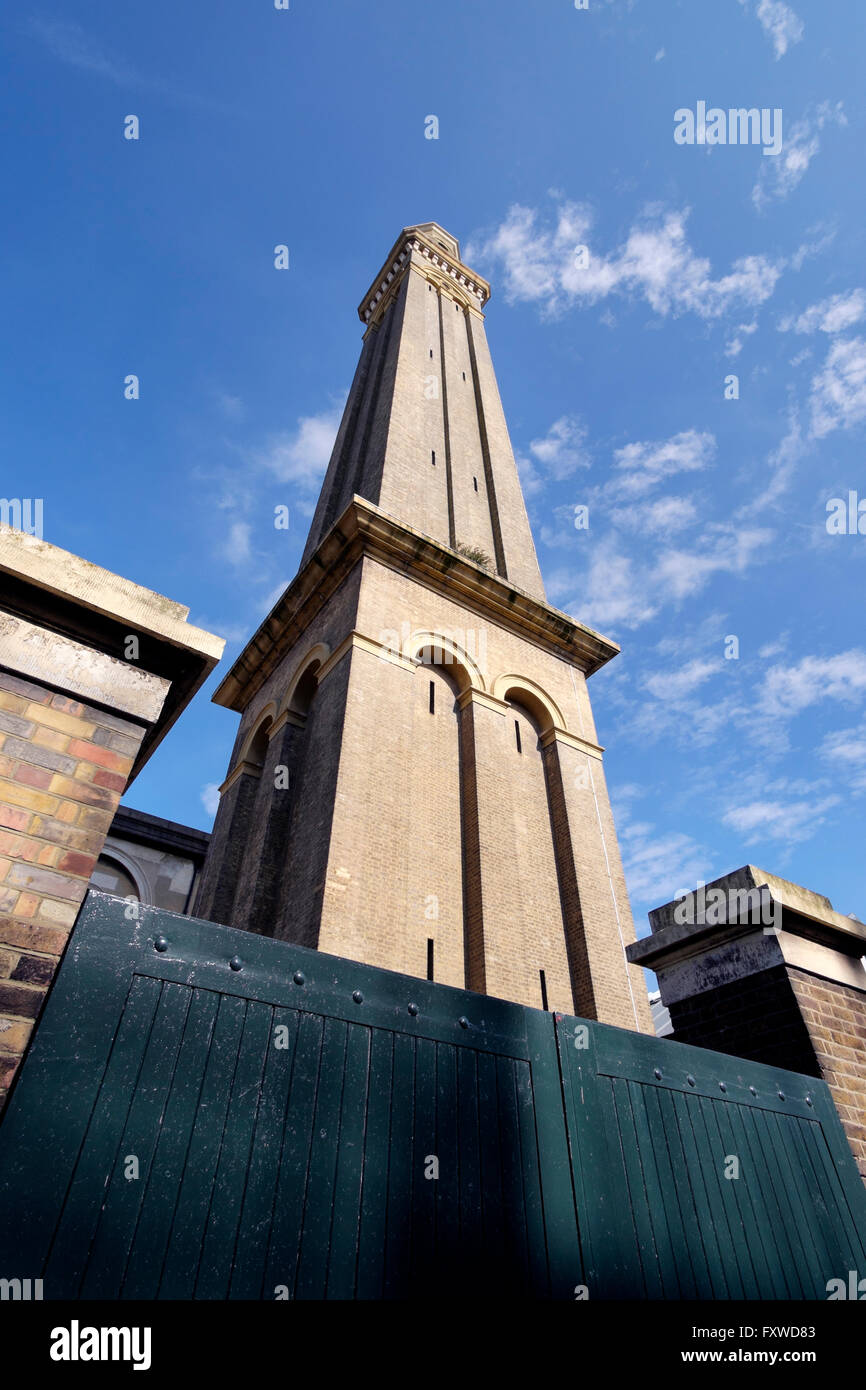The Victorian standpipe tower at the former  Kew Bridge Pumping Station, Brentford, London, England. Stock Photo