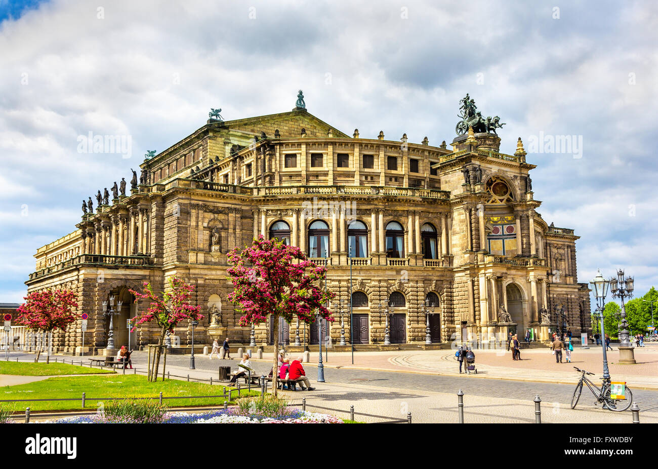 Semperoper, an opera house in Dresden, Saxony Stock Photo