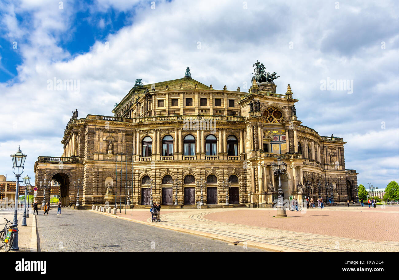 Semperoper, an opera house in Dresden, Saxony Stock Photo