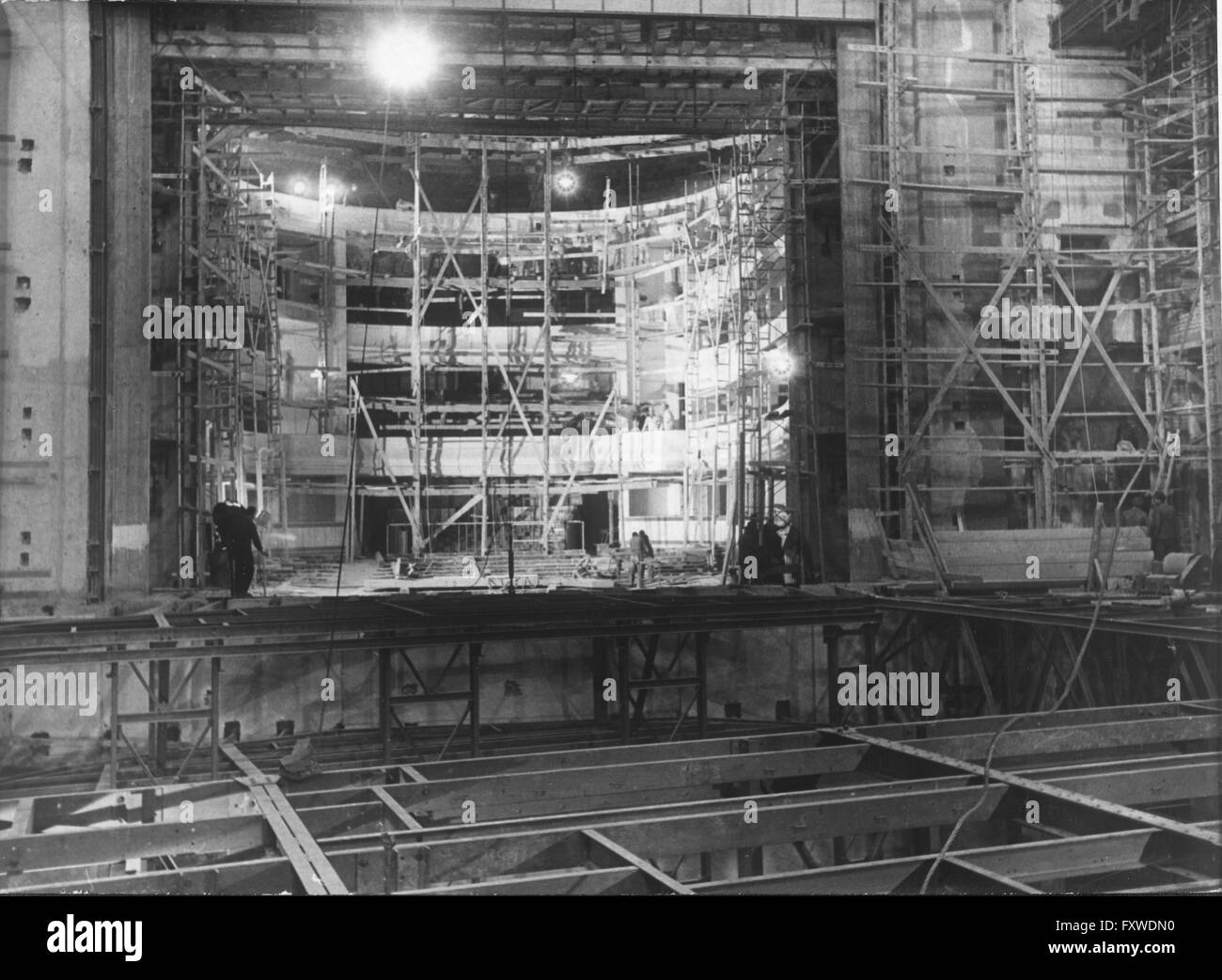 Wiederaufbau des Burgtheaters, Renovierungs-arbeiten ... Stock Photo