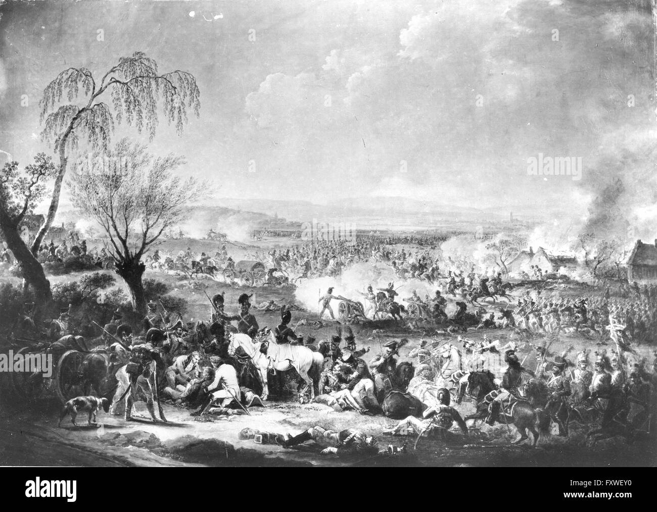 Schlacht bei Wagram 1809 Stock Photo