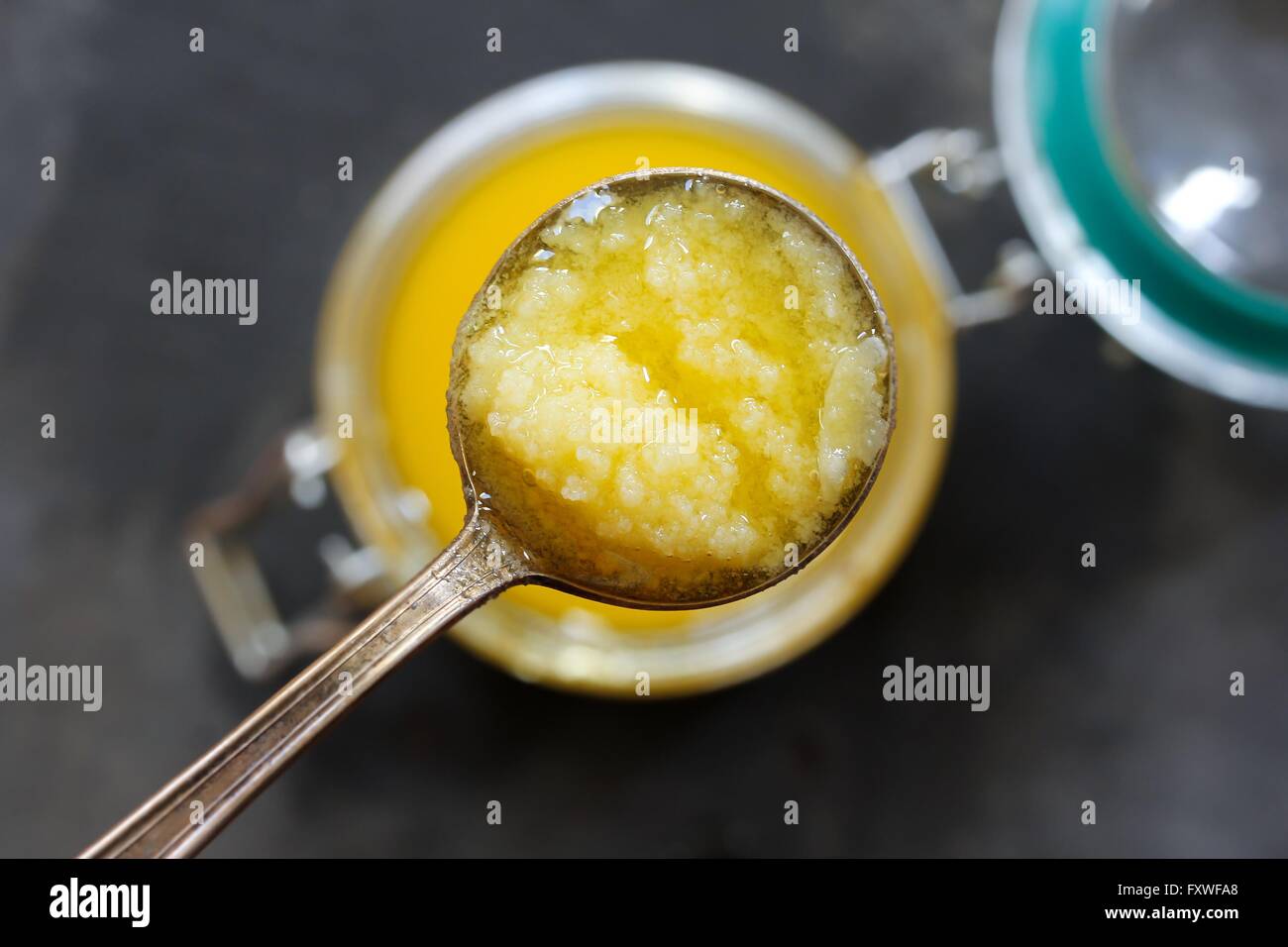 Homemade Ghee or Clarified butter Stock Photo Alamy
