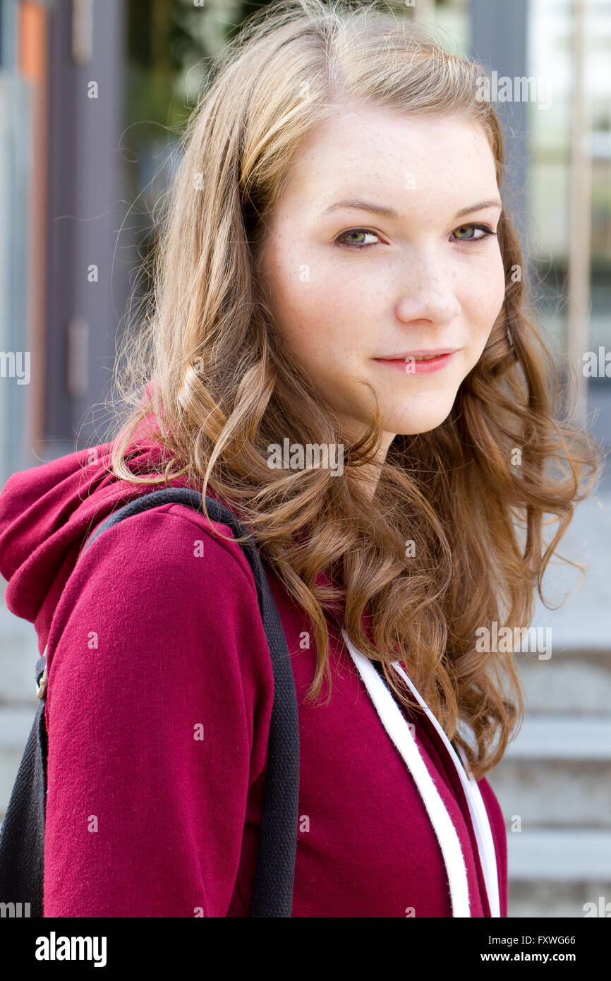 Portrait of a smiling teenager Stock Photo