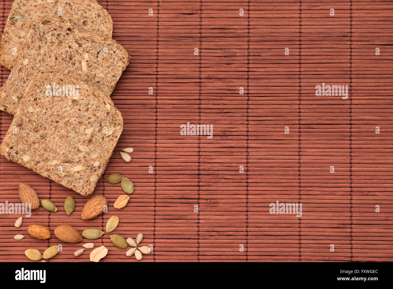 Wholemeal bread and nuts Stock Photo Alamy
