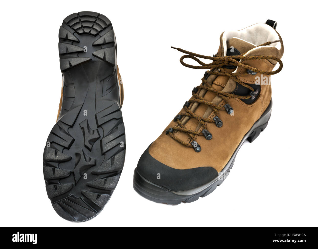 pair of boots isolated on the white background Stock Photo - Alamy