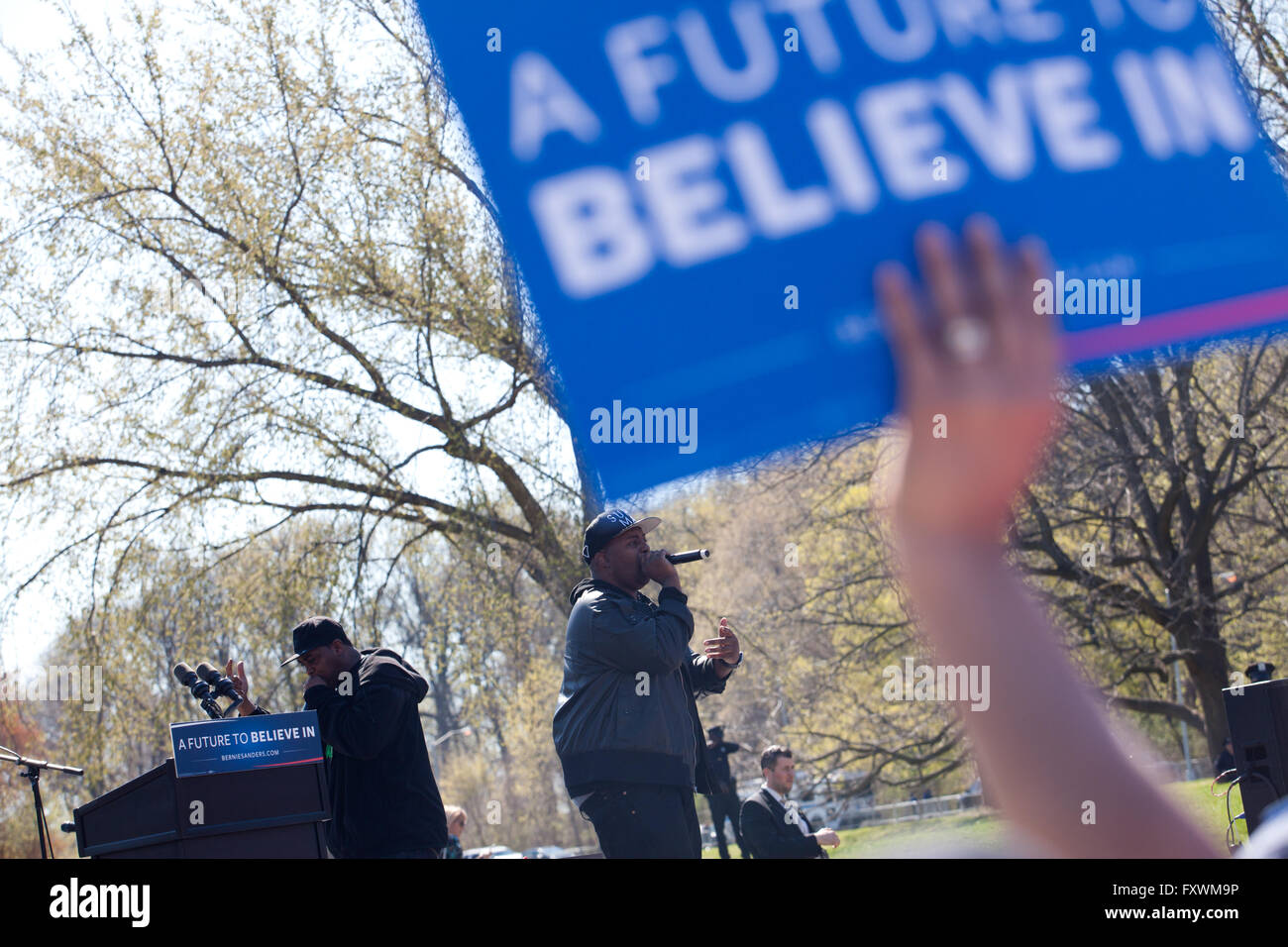 New York, USA. 17th Apr, 2016. Hip Hop group EPMD performs live on stage at Prospect Park, Brooklyn. Credit:  Alvin Thompson/Alamy Live News Stock Photo