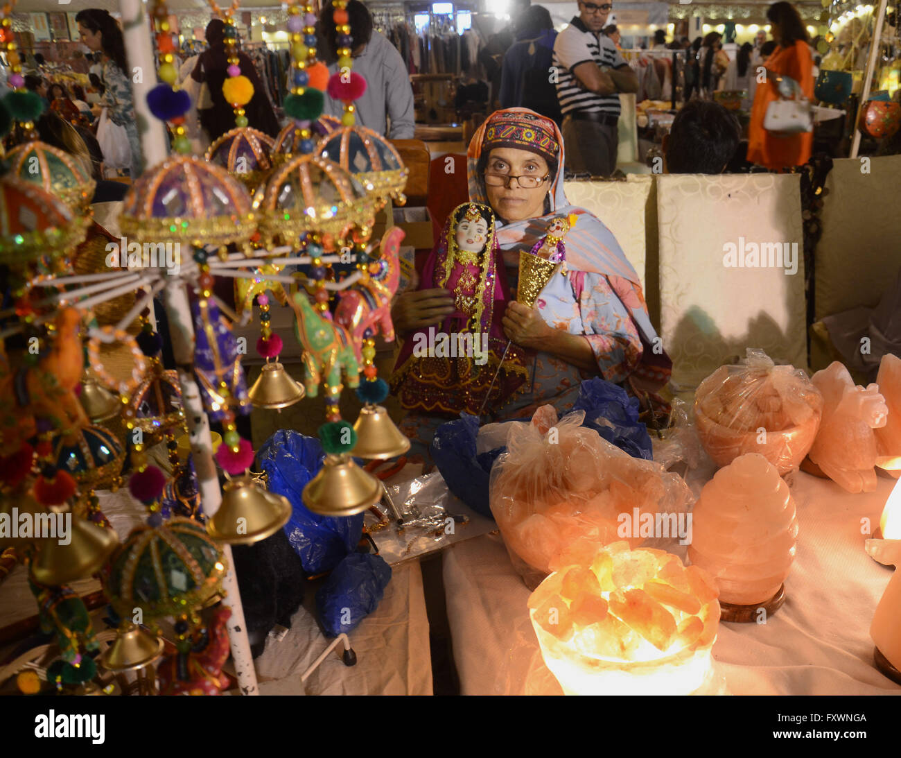 Lahore, Pakistan. 17th Apr, 2016. Pakistani citizens visit during Dachi