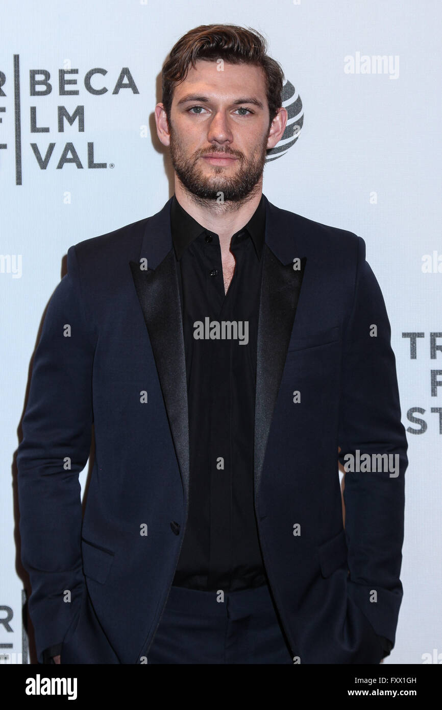 Manhattan, New York, USA. 18 April, 2016. Actor Alex Pettyfer attends the 'Elvis & Nixon' premiere during the 2016 Tribeca Film Festival at John Zuccotti Theater at BMCC Tribeca Performing Arts Center on April 18, 2016 in New York City. Credit:  Miro Vrlik Photography/Alamy Live News Stock Photo