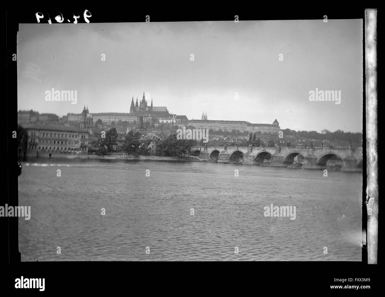 Karlsbrücke und Hradschin in Prag Stock Photo