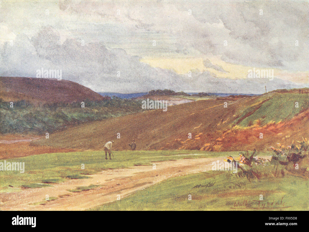 DORSET Broadstone Golf Links, Poole, antique print 1906 Stock Photo