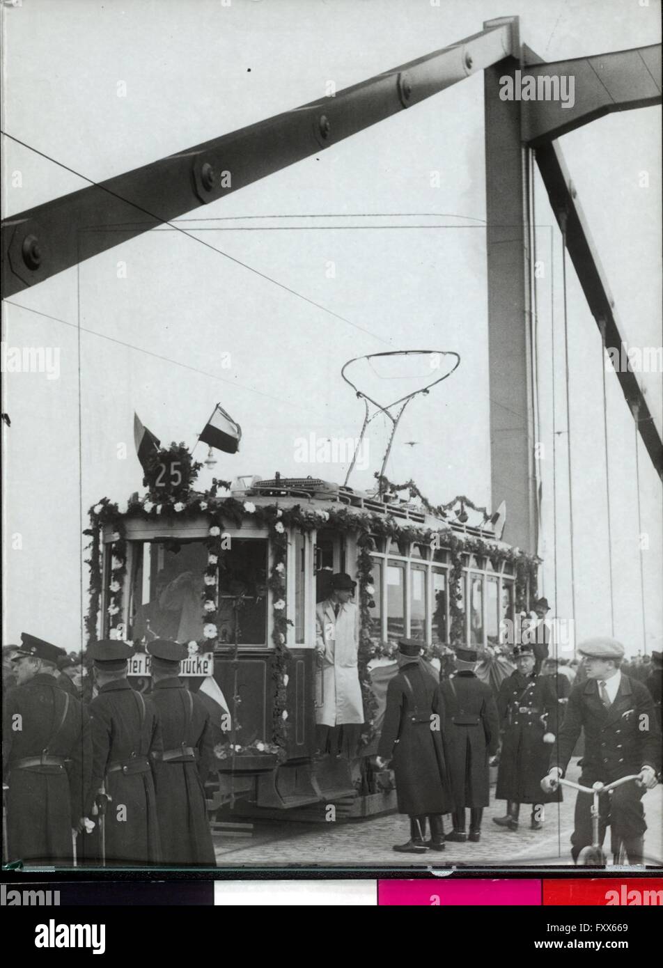 Eröffnung der Reichsbrücke Stock Photo