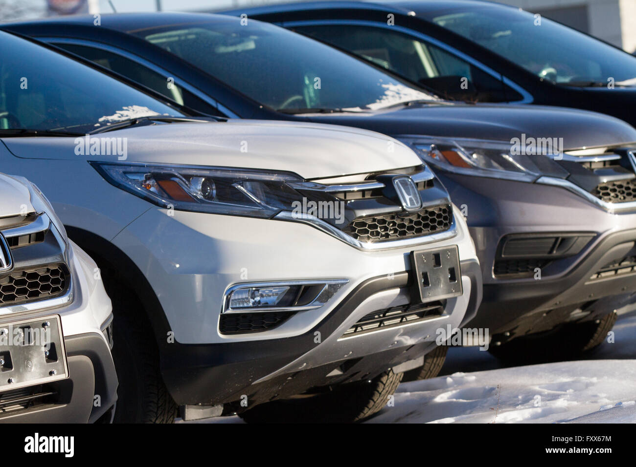 Honda car dealer in Kingston, Ont., on Monday Jan. 4, 2016 Stock Photo
