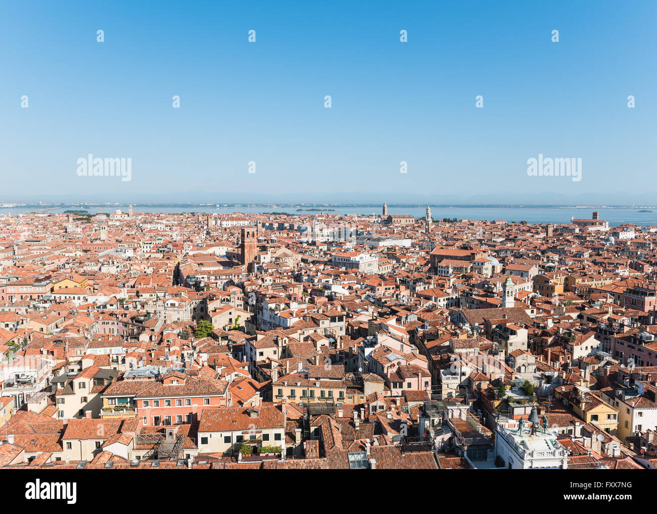 Landscape image of Venice, Italy from an above perspective. Stock Photo